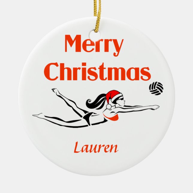 En Céramique Ornement fait sur commande de VolleyChick (Devant)