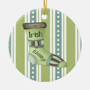En Céramique Ornement irlandais de Noël de bénédictions
