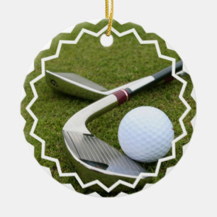 En Céramique Ornement jouant au golf