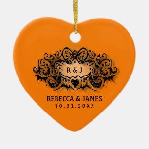 En Céramique Ornement Mariage - Amour d'Halloween