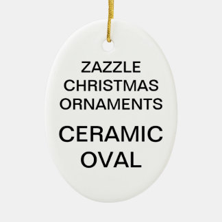 En Céramique Ornement ovale d'arbre de Noël de porcelaine faite