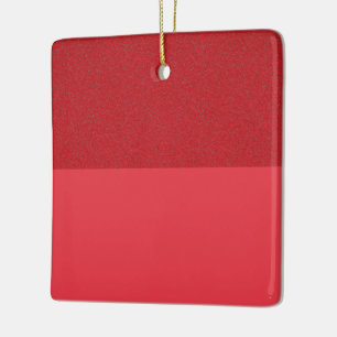 En Céramique Ornement personnalisé à dessus texturé rouge