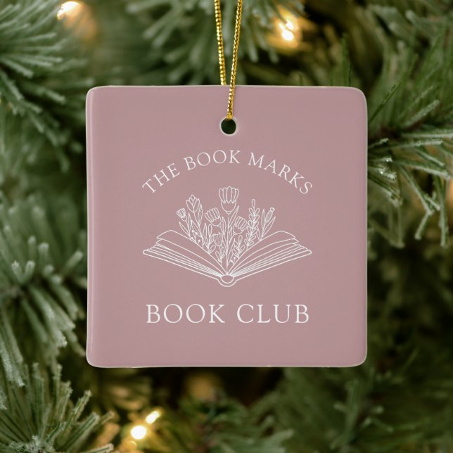 En Céramique Ornement Personnalisé Nom du Club de Lecture (Arbre)