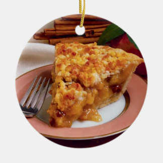 EN CÉRAMIQUE ORNEMENT ROND DE TARTE AUX POMMES