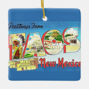 En Céramique Ornement Vintage Taos Nouveau-Mexique