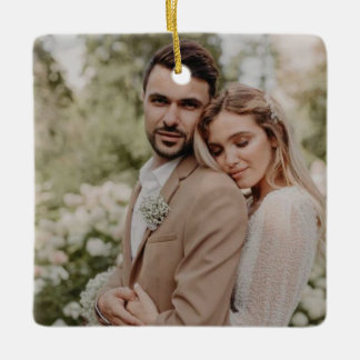 En Céramique Photo personnalisée Ornement double face, photo de