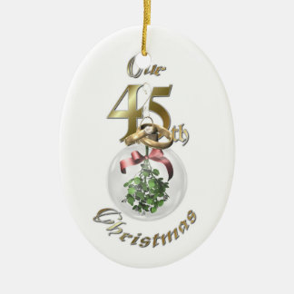 En Céramique Quarante-cinquième ornement marié de Noël