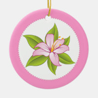 Stargazer lys rose ornement personnalisé