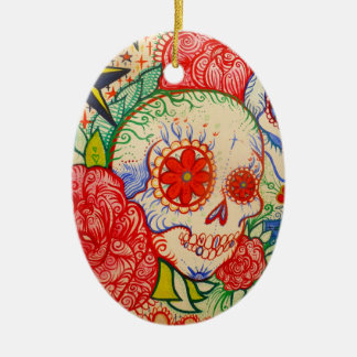 En Céramique sucrez le jour de crâne de la décoration morte de