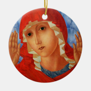 En Céramique Theotokos Ornement