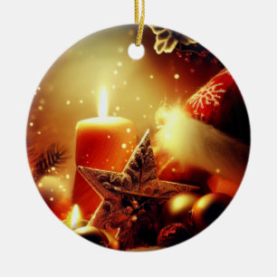 En Céramique Toutes les choses décoration de bougie de Noël