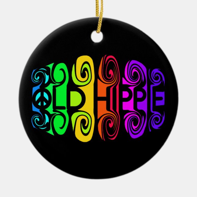 En Céramique VIEIL ornement HIPPIE, personnaliser (Devant)