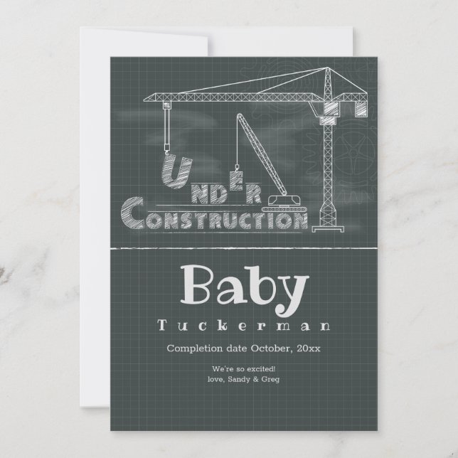 En construction Faire-part de grossesse (Devant)