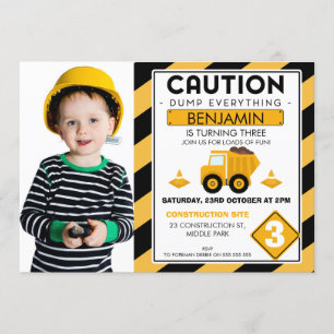 En construction Photo Invitation Anniversaire
