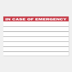 En Coque d'urgence Sticker d'information