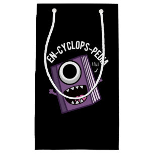 En-cyclops-pedia Funny Encyclopedia Pun Dark BG Small Gift Bag
