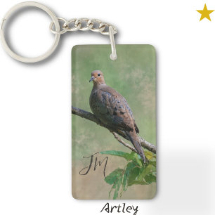 En deuil hivernal Dove Bird Painting Initiales