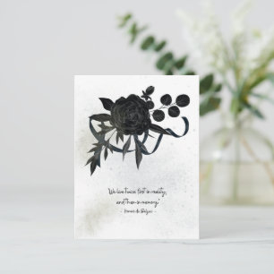 EN   Elegant Sympathy Card – Black Rose