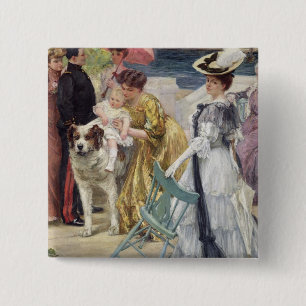 En Famille 2 Inch Square Button