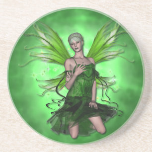 En Grès Absinthe de KRW les dessous de verre verts