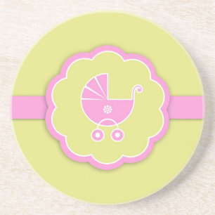 En Grès Baby shower Nouveau Dessous de verre bébé fille