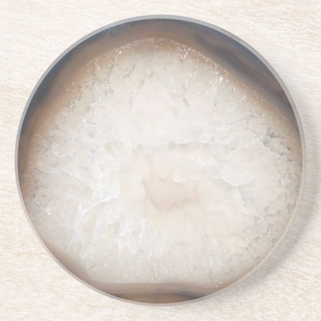 En Grès Beaux dessous de verre naturels d'agate (Devant)