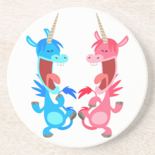 En Grès Belle Danson Dancing Unicorns Dessous de verre