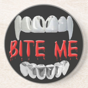 En Grès Bite-Moi Sang Et Dessous de verre Dents
