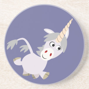 En Grès Cartoon Facétitif mignon Dessous de verre Unicorn