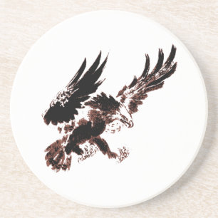 En Grès Chasse Dessous de verre Aigle