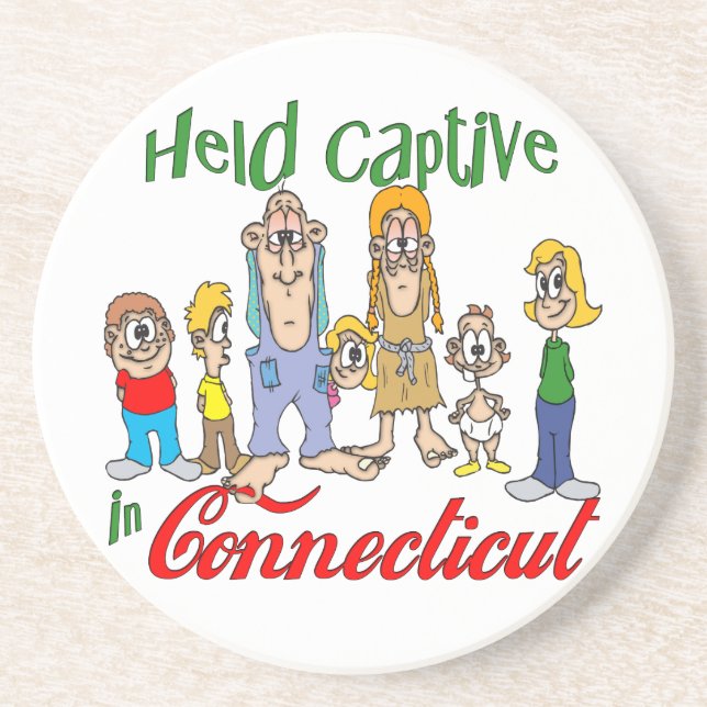 En Grès Connecticut Funny Trailer Park Dessous de verre Sa (Devant)