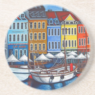 En Grès Couleurs des dessous de verre de Nyhavn par Lisa