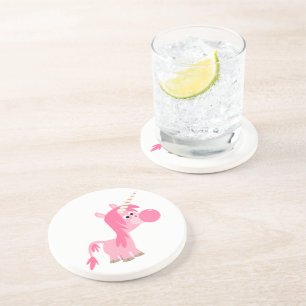 En Grès Cute Cartoon Bubble Gum Unicorn Dessous de verre