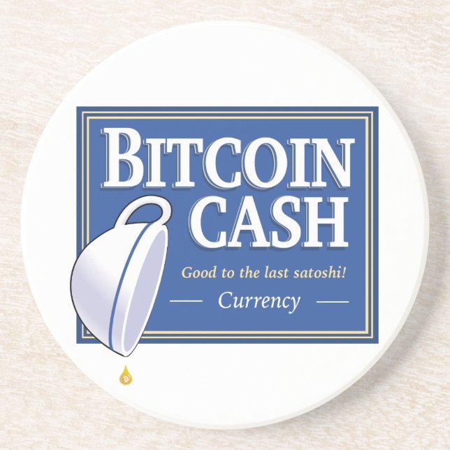 En Grès Dessous de verre à dernier Satoshi d'argent (Devant)