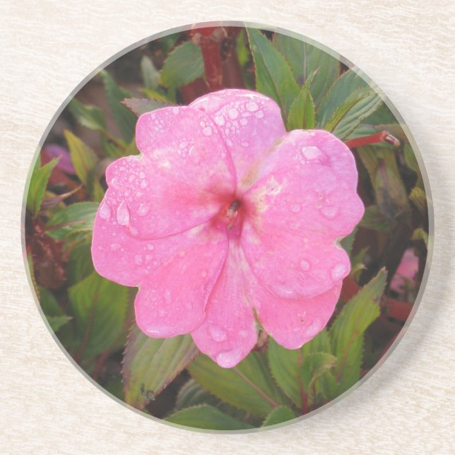 En Grès Dessous de verre à fleurs humides (Devant)