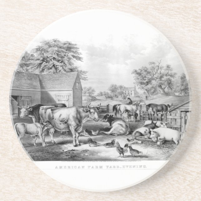En Grès Dessous de verre agricole (Devant)