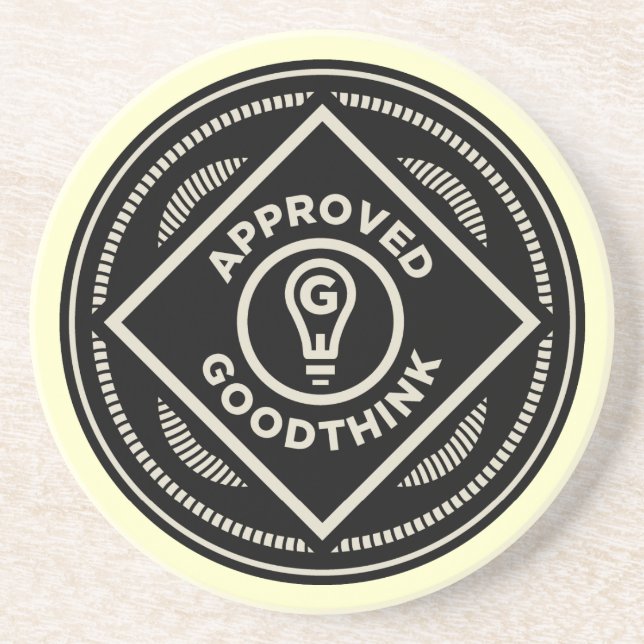 En Grès Dessous de verre approuvés de Goodthink (Devant)