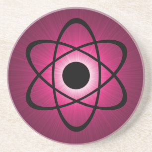 En Grès Dessous de verre atomique Nerdy, rose