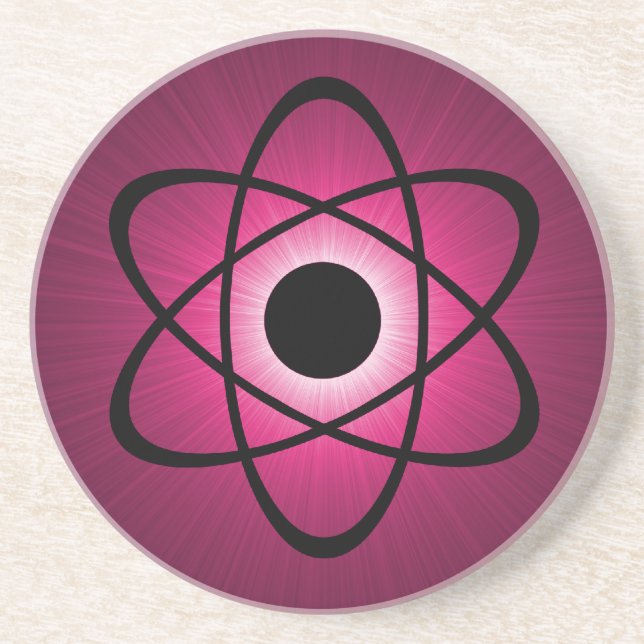 En Grès Dessous de verre atomique Nerdy, rose (Devant)
