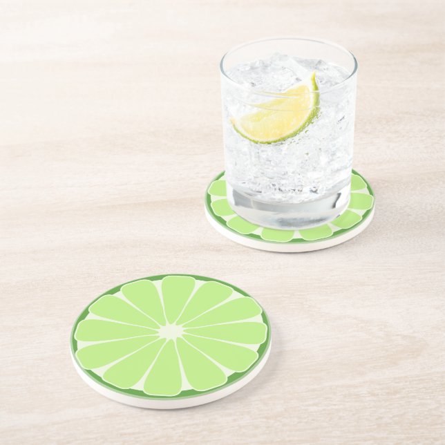En Grès Dessous de verre au citron (Côté)