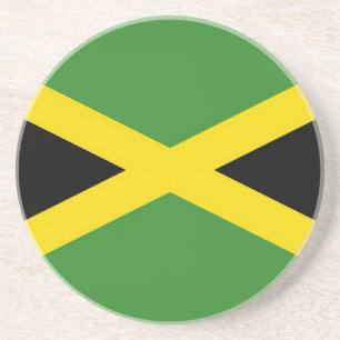 En Grès Dessous de verre avec Drapeau de Jamaïque