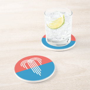 En Grès Dessous de verre avec drapeau de Kansas City, Miss