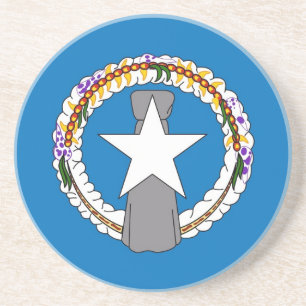 En Grès Dessous de verre avec drapeau de la Mariana du Nor