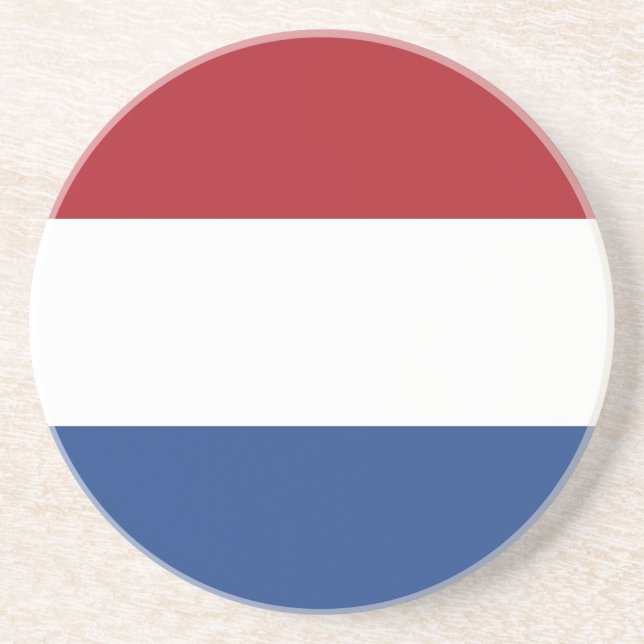 En Grès Dessous de verre avec drapeau de Pays-Bas (Devant)