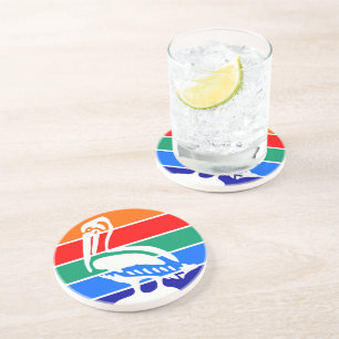 En Grès Dessous de verre avec drapeau de Saint-Pétersbourg