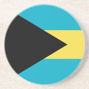 En Grès Dessous de verre avec drapeau des Bahamas
