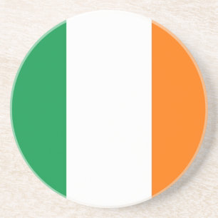 En Grès Dessous de verre avec drapeau d'Irlande