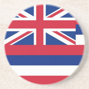 En Grès Dessous de verre avec Drapeau du Hawaï, USA