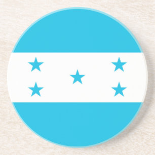 En Grès Dessous de verre avec Drapeau du Honduras