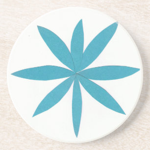 En Grès Dessous de verre avec Turquoise Star Design